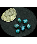 4.0 cwt. Very Rare Vintage Indian Mountain Lot of 6 Turquoise Cabochons  - $69.37 CAD