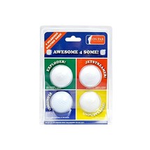 Second Chance Awesome 4 Some Four Joke Balls - Green/Red/Blue/Yellow  - £23.98 GBP