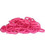 100 Child Size Pink Wristbands for Kids Silicone Bracelets [Jewelry] - £19.66 GBP