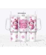 40oz Snowman the most wonderful time of year Stanley Quencher style Tumbler - $39.60
