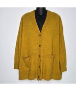 COS Womens Cardigan Sweater Small Wool Oversized Speckled Mustard Yellow... - $59.99