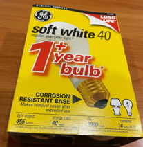 4-Pack GE 40 Watt Soft White Light Bulbs - £10.31 GBP