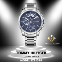 Tommy Hilfiger Men’s Quartz Stainless Steel Blue Dial 48mm Watch 1791348 - £97.21 GBP