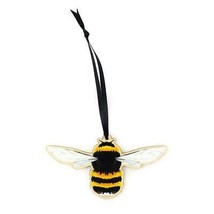Bumblebee Bee Insect Handcrafted Birch Flat Wooden Ornament Eco-friendly UK - £12.45 GBP