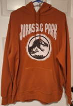 Universal City Studios Jurassic Park Orange Hoodie Sweatshirt Mens XL Pullover - £16.23 GBP