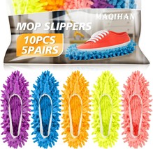 10 Mop Slippers for Floor Cleaning Mop Socks Women Mopping Cleaning Sock... - £19.50 GBP
