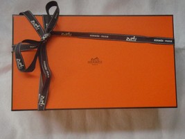 Hermes box rectangle with ribbon gift quality empty #031 orange - $24.74