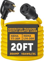 Kanayu Generator Transfer Switch Adapter Cord Compatible With Nema Tt-30... - $1,642.70 MXN