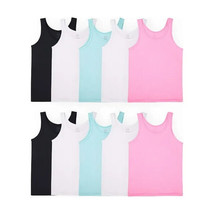 Fruit of the Loom Girls&#39; Undershirts, Layering Tank Tops, 10 Pack M(8-10) - $22.43