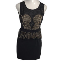 Soky &amp; Soka Sexy Formal Black Fitted Sheath Dress ~ Sz M ~ Above Knee - £17.69 GBP