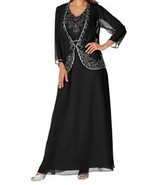 Mother Of Bride Groom Women&#39;s Wedding Party Beading Jacket dress suit pl... - £101.88 GBP