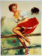 Pin-up Poster Print Edward Runci On the Fence 1952 - $12.99