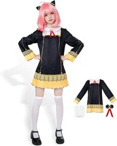 Woman&#39;s Anya Forger Cosplay Dress with 2 Headdress and Socks - Size: 2XL - $234.16 MXN