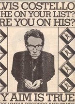 1978 Elvis Costello My Aim Is True Poster Type Ad - £7.20 GBP