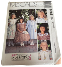McCalls Sewing Pattern 8066 Girls Dress Empire Waist Spring Summer 4 5 6 Uncut - £4.71 GBP