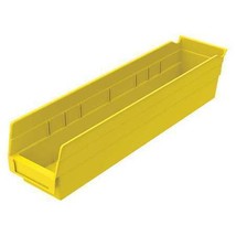 Akro-Mils 30128Yello Shelf Storage Bin, Yellow, Plastic, 17 7/8 In L X 4... - £13.32 GBP