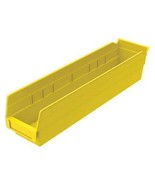 Akro-Mils 30128Yello Shelf Storage Bin, Yellow, Plastic, 17 7/8 In L X 4... - £13.58 GBP