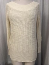 Loft Lou &amp; Grey Women&#39;s Sweater Ivory Boat Neck High Low Size Small NWT - £38.93 GBP