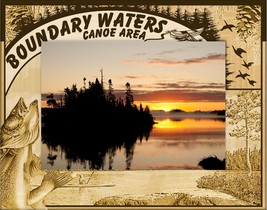 Boundary Waters Canoe Area Wilderness Laser Engraved Wood Picture Frame (4 x 6) - £23.94 GBP