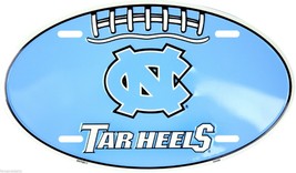 North Carolina Tarheels Oval 12&quot; x 7&quot; Embossed Metal License Plate Tag - £3.10 GBP