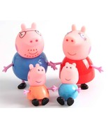 Peppa Pig CAKE TOPPER George Mummy Daddy 4 Figure Set Birthday Figurines Toy Set - £5.58 GBP