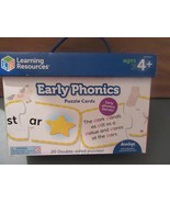 Early Phonics Puzzle Cards Learning Resources 2-Piece Puzzles Set of 20 ... - $8.91