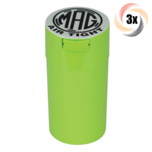 3x Jars Mag Large Green Air Tight Smell Proof Jars | 10" | Fast Shipping - £35.91 GBP