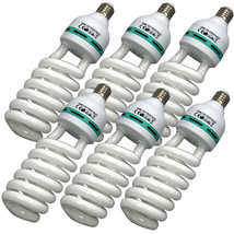 105Watt Photo Video Fluorescent Spiral Daylight Light Bulbs 6-Pack 5500K... - $82.64