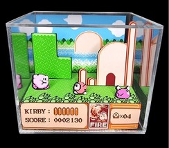 Kirby&#39;s adventure - 3D Cube Handmade Diorama - Video Games - Shadowbox - £54.04 GBP