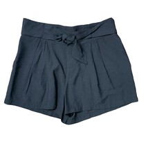 Gilli Size 0X Shorts High Rise Pleated Waist Tie Black Dress Pockets Wom... - $13.96