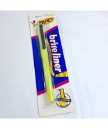 Vintage BIC Briteliner Pocket Highlighter Yellow Brite Liner 1991 in pac... - $20.00