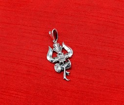 925 sterling silver Hindu idol Lord Shiva trident/trishul pendant ssp524 - $661.35 MXN