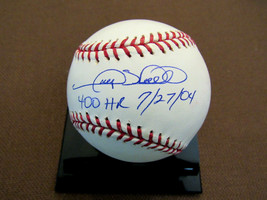Gary Sheffield 400 Hr 7/27/04 Ny Yankees Signed Auto Oml Baseball Jsa Sheff - £117.33 GBP