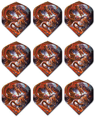 Alchemy Force of Vesuvious Standard Dart Flights - 3 Sets (9 Flights) AC... - $4.93