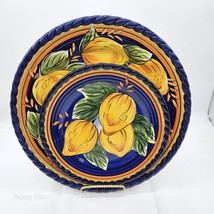 Z Gallerie Palermo Hand Painted Plates 1 Dinner &amp; 1 Salad by Tabletops L... - $35.99