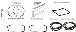 Full Rubber Door Trunk Bumper Window Seals 14 PCS For Mercedes Benz W123 - £387.99 GBP