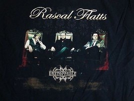 Rascal Flatts Unstoppable Concert Tour Country Music Black T Shirt L - £14.85 GBP