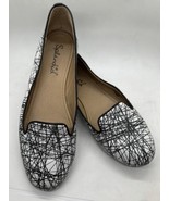 Splendid Cannes Line-Art White/Black Leather Flats Shoes Sz 10 US - €21,09 EUR