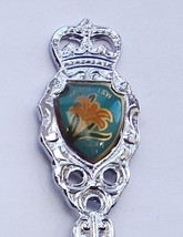 Collector Souvenir Spoon Canada Saskatchewan Moose Jaw Prairie Lily Emblem - £3.95 GBP