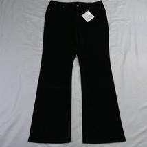 NEW Bandolino 14 Black Corduroy Bootcut 5 Pocket Womens Cords Pants - £19.97 GBP
