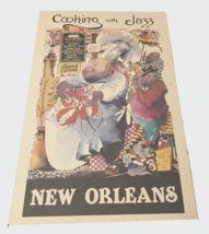 Cooking Jazz New Orleans Leo Meiersdorff Lithograph Poster Vintage 1979 - £31.54 GBP