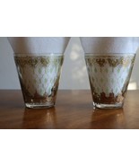 Lot 2x MCM Vintage Culver Valencia Double Old Fashioned 22k Gold Diamond... - $24.99