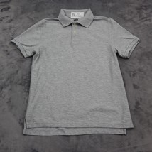 Lee Uniforms Shirt Mens M Gray Short Sleeve Spread Collar Button Logo Knit Polo - £18.18 GBP