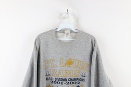 Vtg Mens XL Distressed Spell Out St Louis Rams Football NFC Champs Sweatshirt - £35.57 GBP