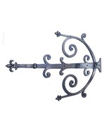 Lot of 23.5&quot; Vintage Solid Brass Gate Hinges with Batik Flower Detail En... - $173.00+
