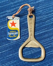 Vintage 1960&#39;s Sapporo Beer Bottle Opener Advertising Metal 985A - £26.11 GBP