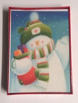 Snowman with Stocking Scarf Merry Brite Christmas Cards (Set of 18) 2005 NEW - £7.98 GBP
