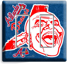 Atlanta Braves Mlb Baseball Double Gfci Light Switch Plate Game Boys Room Garage - £8.76 GBP