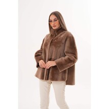 Vinci The Belluna Camel Reversible Shearling Women Jacket image 13