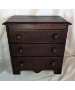 Antique Handmade Salesman Sample Miniature 3 Draw Dresser Wood Furniture - £236.90 GBP